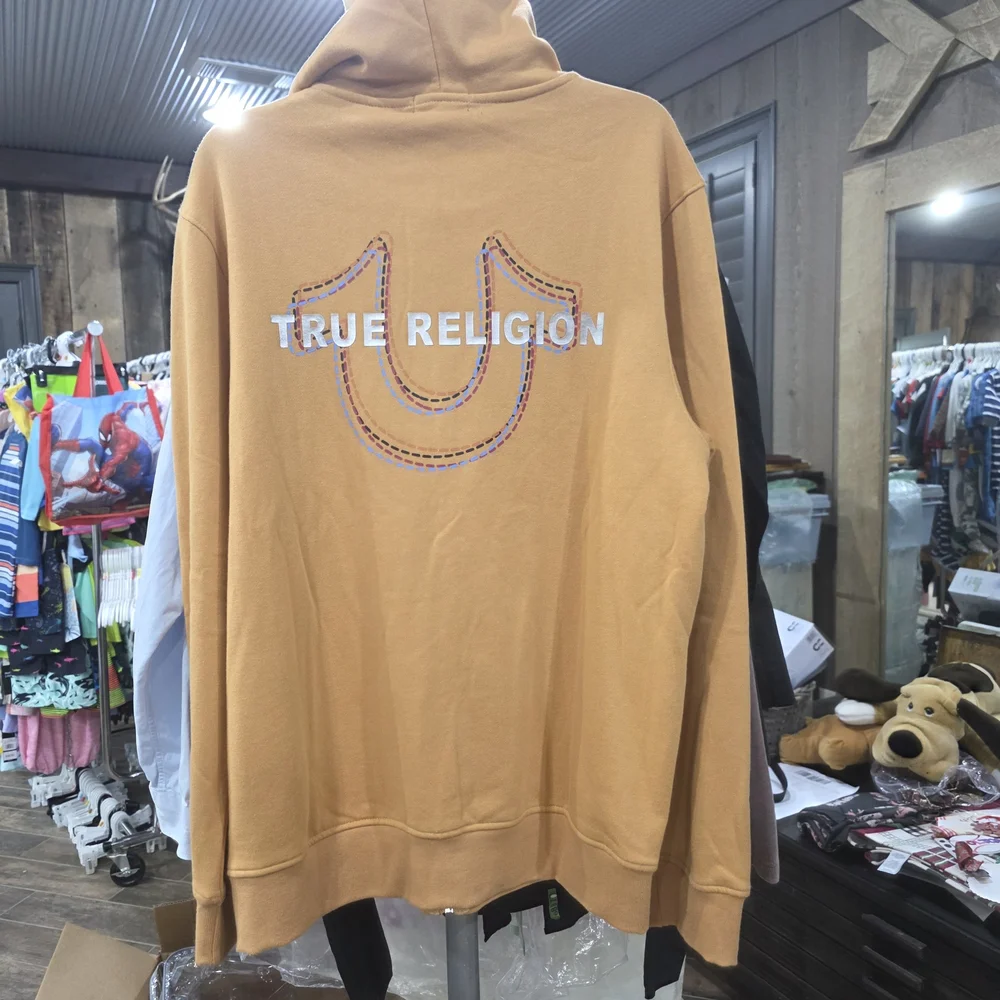 True Religion Tan Zip Hoodie